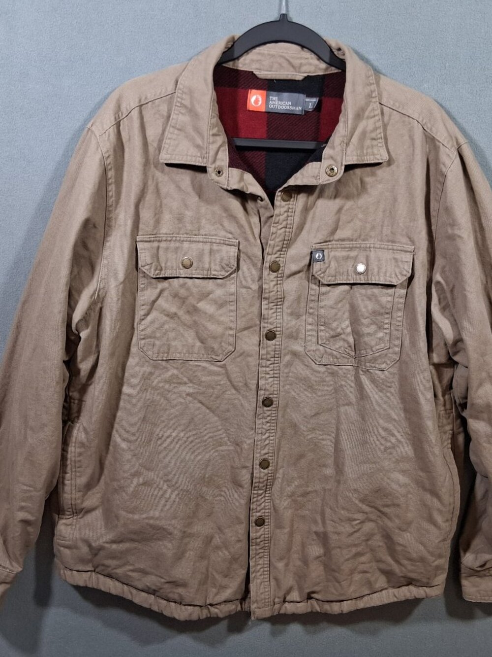 Men's Large The American Outdoorsman Fleece-Lined Chore Jacket Work Gorpcore